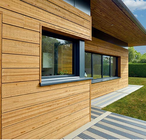 Ravalement, bardage façade - Ets GHECHAM COUVREUR : nettoyage, démoussage et peinture façade Pose de bardage bois, acier ... sur le Mans, Évron … la Sarthe (72)